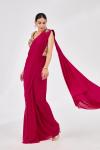 Fuchsia Pink Drape Saree