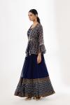 Deep Blue Georegette Lehenga