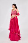 Magenta Silk Lehenga