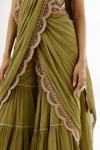 Moss Green Drape Sharara