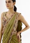 Moss Green Drape Sharara