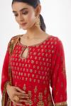 Red Coral Anarkali