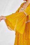 Mustard Tiered Georegette Lehenga