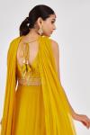 Mustard Chinon Lehenga