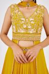 Mustard Chinon Lehenga