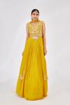 Mustard Chinon Lehenga