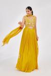 Mustard Chinon Lehenga