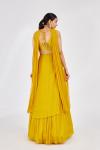 Mustard Chinon Lehenga