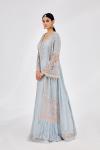 Neutral Grey Cape Anarkali