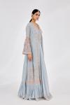 Neutral Grey Cape Anarkali