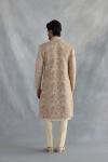 Amber Gold Silk Sherwani