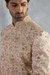 Amber Gold Silk Sherwani