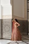 Rust Net Lehenga