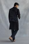 Moonless Black Silk Half Jacket Set