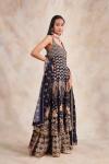 Navy Blue Crepe Anarkali