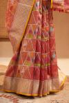 Carrot red Kota Zari Saree