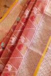 Carrot red Kota Zari Saree