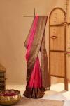 Magenta pink Kanjivaram Silk Saree