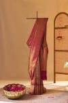 Burgundy Kanjivaram Silk Saree