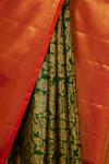 Pine Green Kanjivaram Tissue Saree