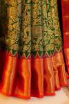 Pine Green Kanjivaram Tissue Saree