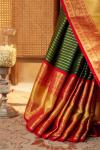 Pine Green Kanjivaram Silk Sare