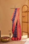 Navy Blue Kanjivaram Silk Saree