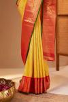 Amber Yellow Kanjivaram Silk Saree