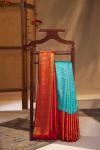 Turquoise Kanjivaram Silk Saree