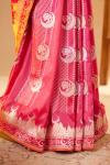 Peony pink kattan silk saree