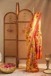 Amber Yellow Paithani Silk Saree