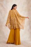 Mustard Peplum Sharara Set