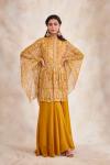 Mustard Peplum Sharara Set