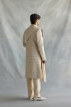 Beige Silk Sherwani