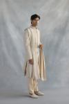 Beige Silk Sherwani