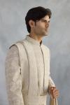 Beige Silk Sherwani