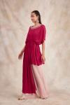 Cherry Red Crepe Palazzo Set