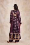 Dark Purple Satin Kurta Suit Set