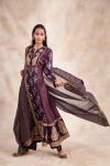 Dark Purple Satin Kurta Suit Set