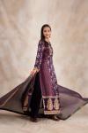 Dark Purple Satin Kurta Suit Set