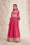 Pink Bandhej Anarkali