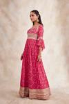 Pink Bandhej Anarkali