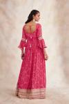 Pink Bandhej Anarkali