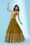 Olive Green Georgette Anarkali