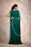 Emerald Green Georgette Drape Saree