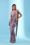 Galactic Purple Drape Saree