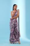 Galactic Purple Drape Saree