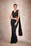 Core Black Drape Saree