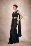 Core Black Drape Saree