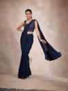 Evening Blue Drape Saree